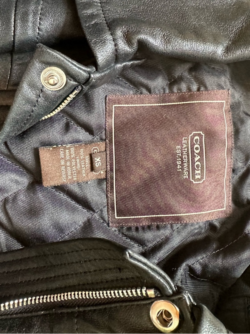 Coach Black Leather Blazer Jacket